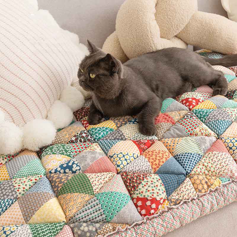 Cat Mat Dog Cushion Pet Sofa Cushion Cat Dog Bed Non-Slip Thick Anti-Cat Scratch Machine Washable Pet Supplies