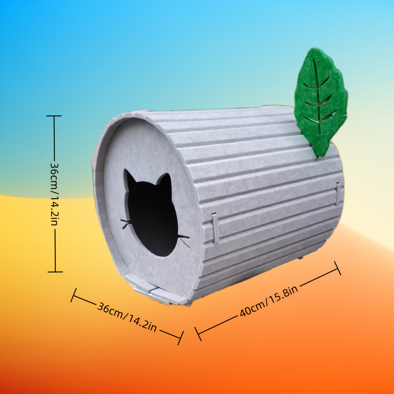 [Cozy Cat Bed] Durable, Cozy Velvet Felt Tree Hole Cat Bed | Classic Style, All-Season, Warm & Cool, Ideal for Multiple Cats, Assembled Cat House, Cat Furniture