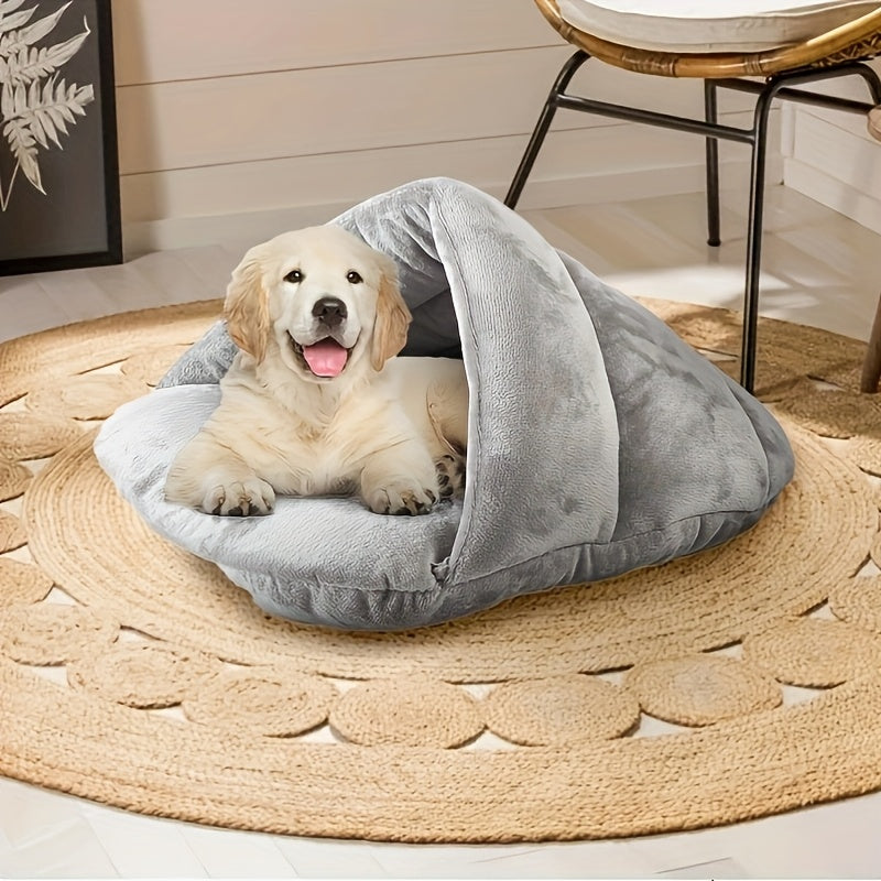 1pc Cozy Cottage-Style Cat Bed - Durable Chew-Resistant Polyester, All-Season Warmth, No Assembly Needed, Compact Design for Indoor Cats & Small Dogs, Soft Pet Bed for Home Decor, Cute Cat Bed