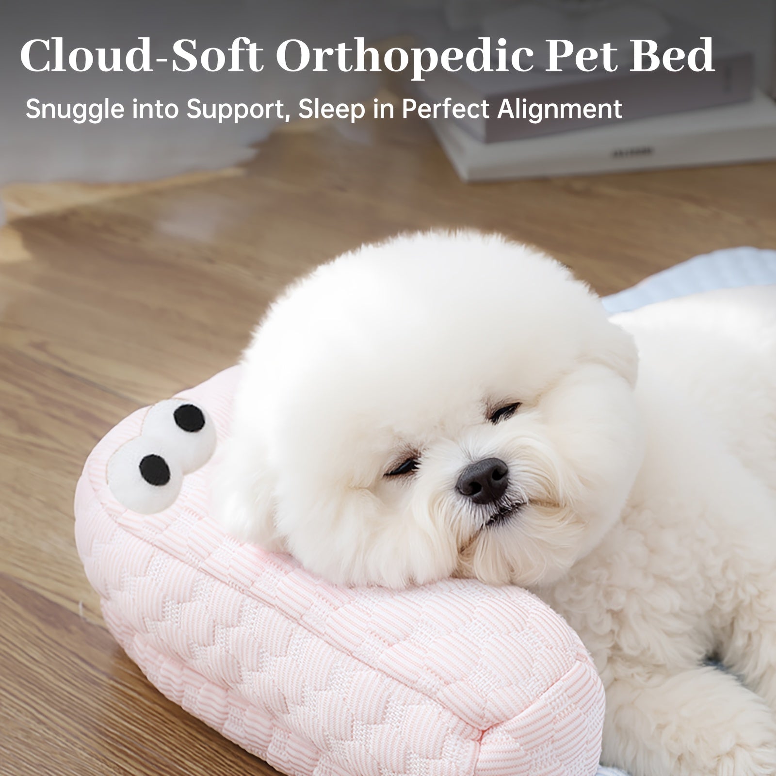 2-in-1 Pet Bed & Pillow for Dogs & Cats - Cooling Ice Memory Foam Pet Bed with Non-Slip Surface, Removable Washable Summer Mat, Polyester Fiber Filling, Square Design for Small/Medium/Large Dogs, Cozy Home Decor, Cozy Pet Furniture, Medium Dog Bed, Plush