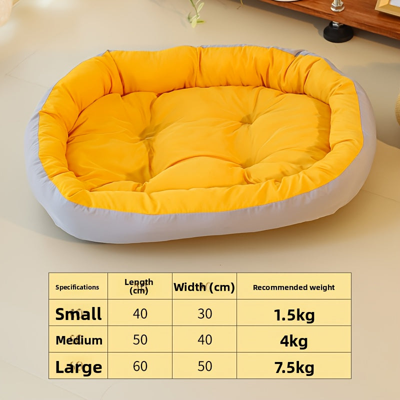 2025 New All-Season Soft Non-Stick Dog Bed & Cat Bed - Plush Polyester Pet Bed with Anti-Slip Base, Warm Ring Hug Design, Full-Filled Polyester Fiber, Green & Multi-Color Options for Small/Medium Pets, All-Season Cozy Sleeping Bed