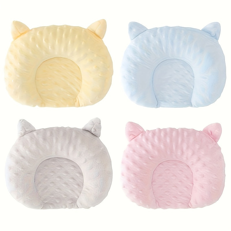 Cozy U-Shaped Cartoon Dog Bed for Small Dogs & Toy Breeds - Soft Polyester Fleece Oval Sleep Pad with Solid Yellow Color, Warm & Durable Design for Deep Sleep & Home Decor, Cute Dog Bed, Fluffy Texture