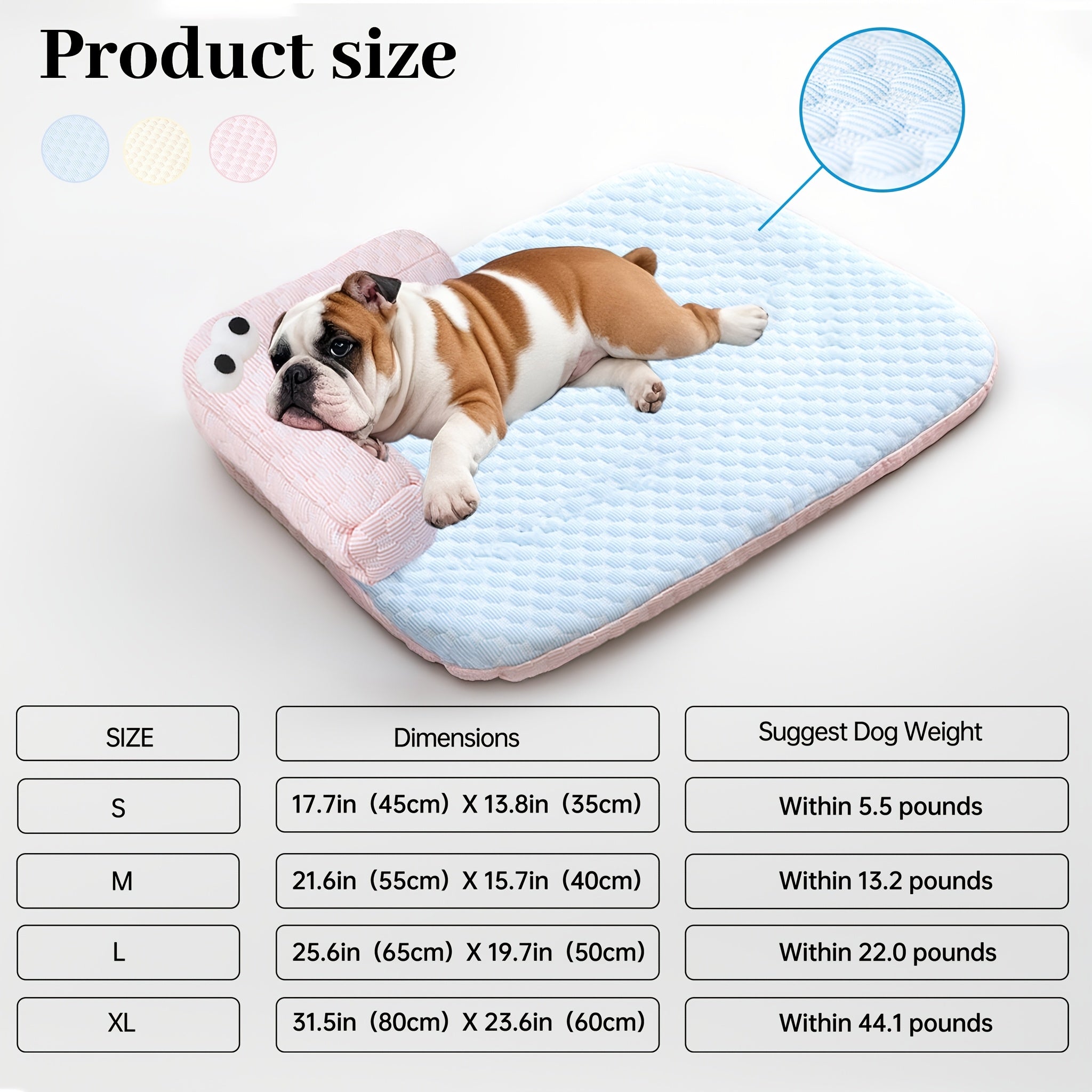 2-in-1 Pet Bed & Pillow for Dogs & Cats - Cooling Ice Memory Foam Pet Bed with Non-Slip Surface, Removable Washable Summer Mat, Polyester Fiber Filling, Square Design for Small/Medium/Large Dogs, Cozy Home Decor, Cozy Pet Furniture, Medium Dog Bed, Plush