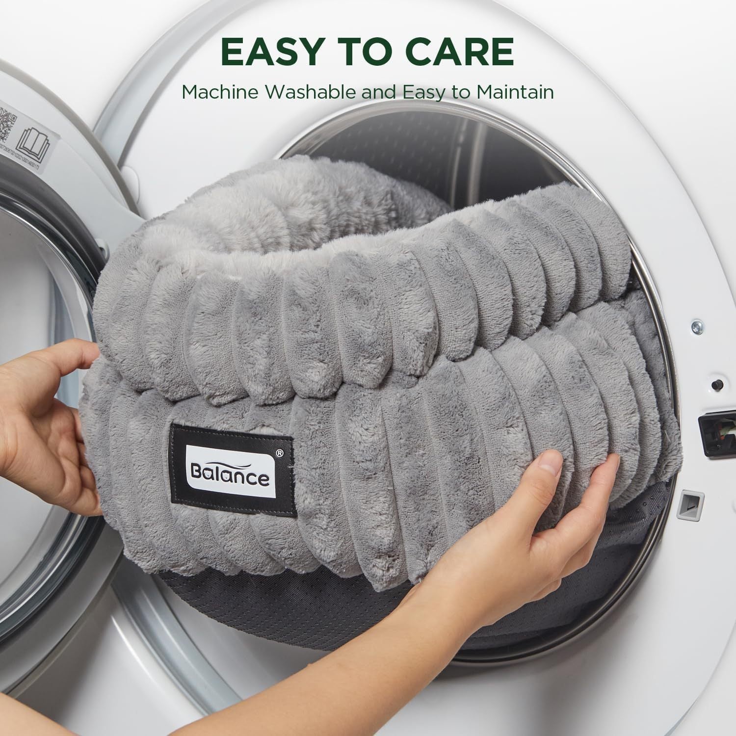 Cat Bed Kitten Bed, Washable Round Cat Beds for Indoor Cats, Super Soft Plush Faux Fur Pet Bed for Puppy and Kitten with Anti-Slip Bottom