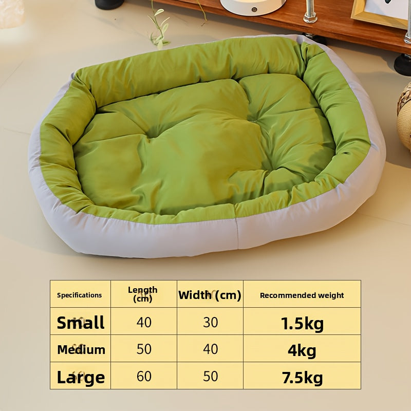2025 New All-Season Soft Non-Stick Dog Bed & Cat Bed - Plush Polyester Pet Bed with Anti-Slip Base, Warm Ring Hug Design, Full-Filled Polyester Fiber, Green & Multi-Color Options for Small/Medium Pets, All-Season Cozy Sleeping Bed