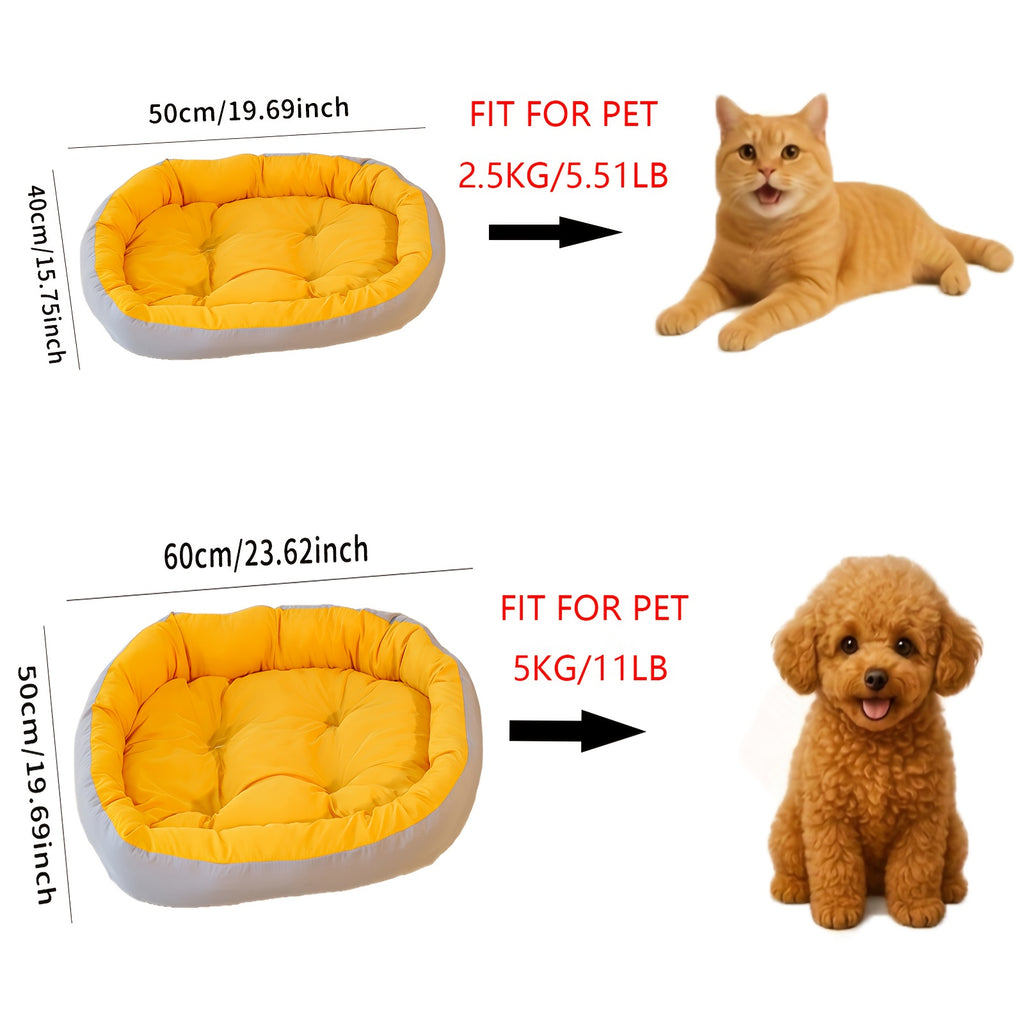 2025 New All-Season Soft Non-Stick Dog Bed & Cat Bed - Plush Polyester Pet Bed with Anti-Slip Base, Warm Ring Hug Design, Full-Filled Polyester Fiber, Green & Multi-Color Options for Small/Medium Pets, All-Season Cozy Sleeping Bed